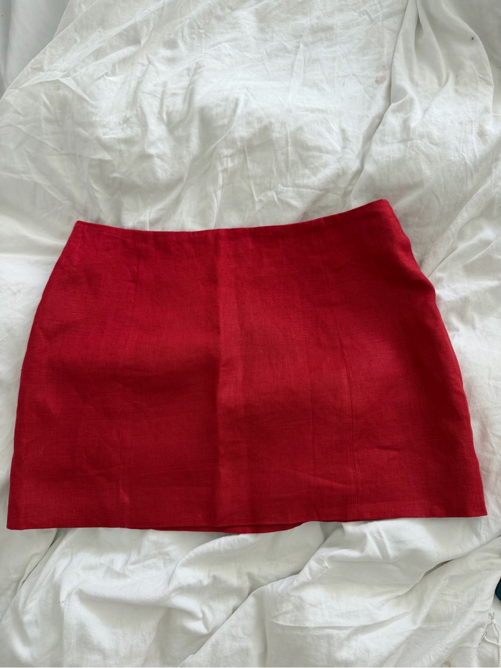 Reformation Red Mini Skirt sundried tomato grace 2